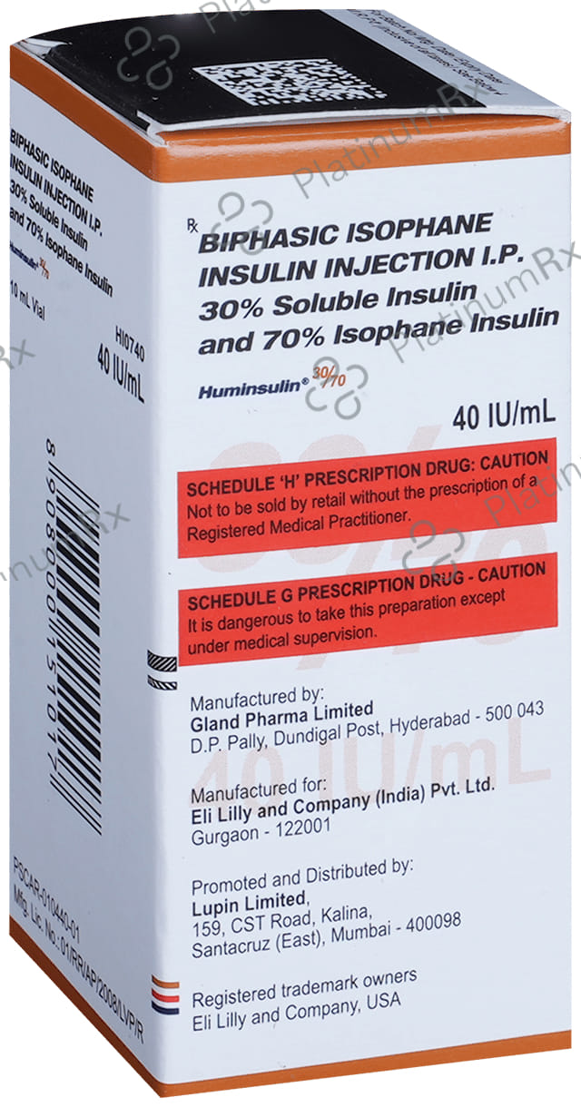 Huminsulin 30/70 (40 IU/ml) (1*10ml Vial)
