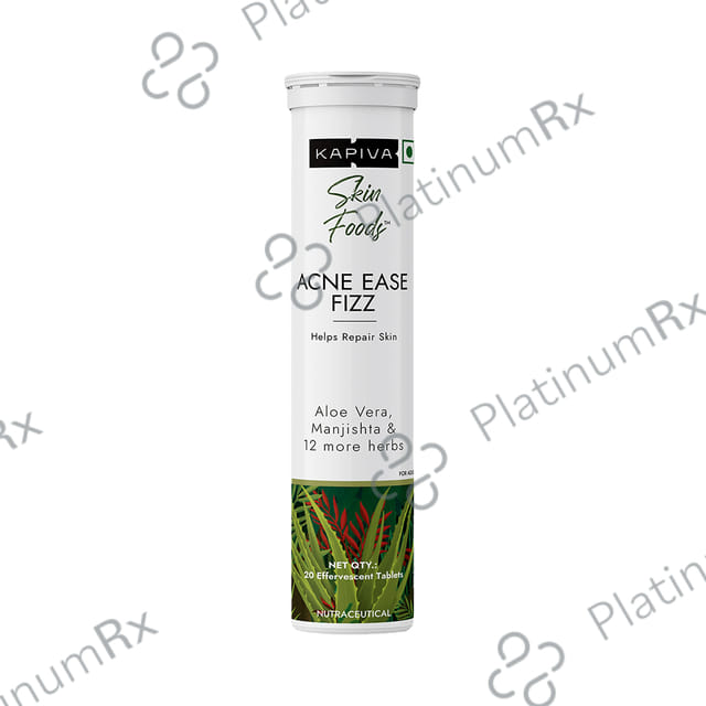 Kapiva Reduces Acne & Acne Marks Naturally - Skin Foods Acne Ease Fizz Effervescent Tablet