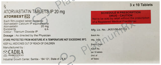 Atorbest 20 Tablet