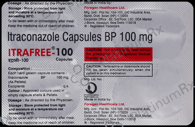 Itrafree 100mg Capsule 4s