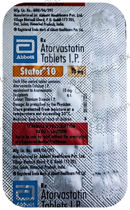 Stator 10mg Tablet 15s