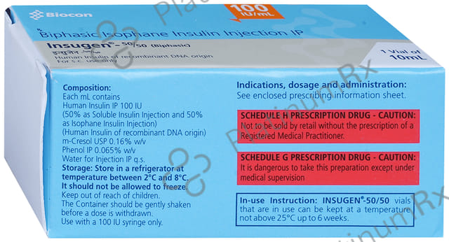 Insugen 50/50 100IU Injection 10ml