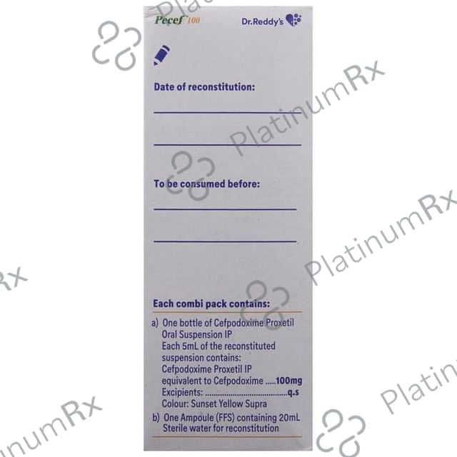 Pecef 100mg Powder For Oral Suspension 30ml