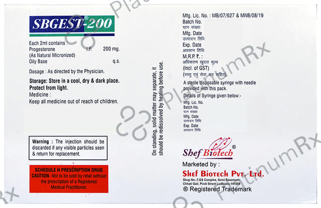 Sbgest 200 Injection