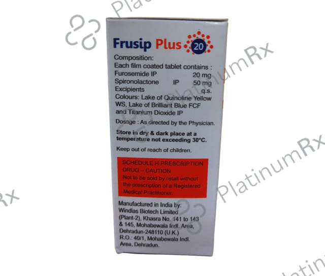 Frusip Plus 20/50mg Tablet 10s