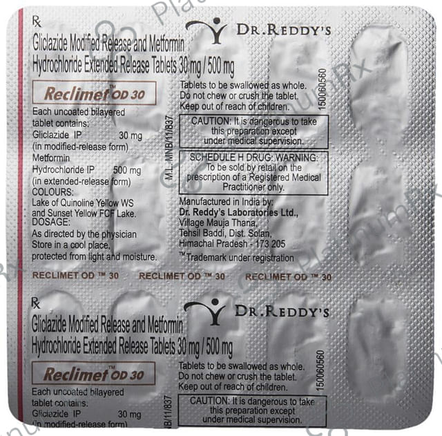 Reclimet OD 30/500mg Tablet ER 15s