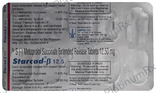 Starcad Beta ER 12.5mg Tablet 10s