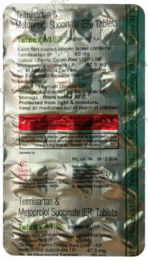 Telzox M 50/40mg Tablet ER 15s