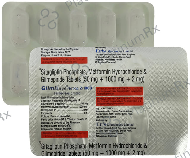 Glimisave Nexa 2/50/1000mg Tablet 10s