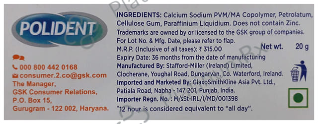 Polident Denture Fixative Cream