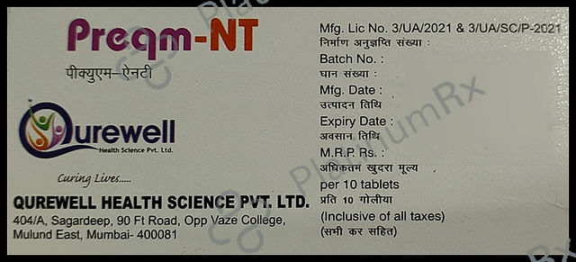 Preqm NT 75mg/10mg/1500mcg Tablet