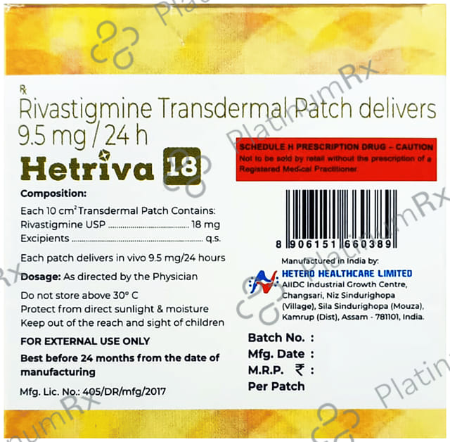 Hetriva 18mg Patch 1s