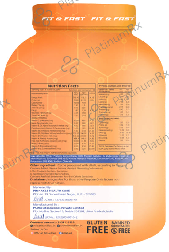 Fit & Fast Prime Whey Protien Powder