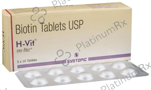 H Vit Biotin 5000mcg Tablet 10s