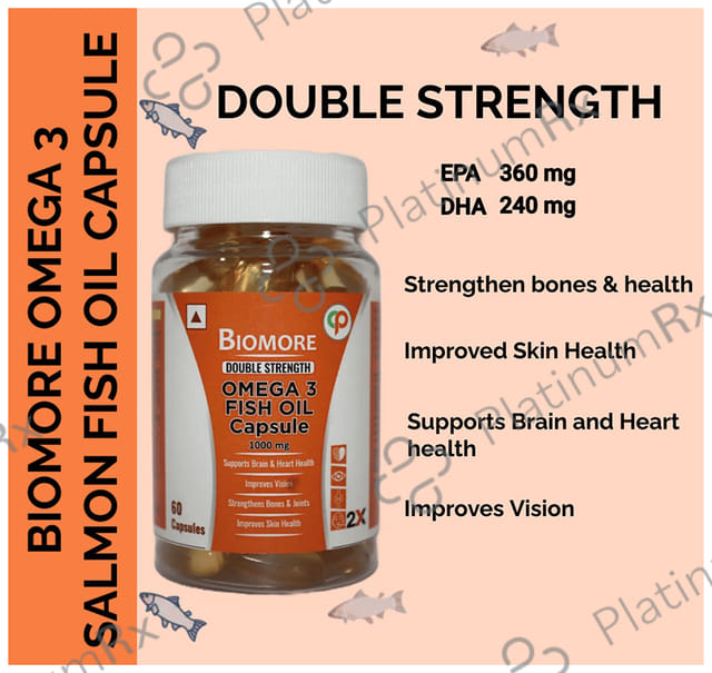 Biomore Double Strength Omega 3 Fish Oil Capsule 60s