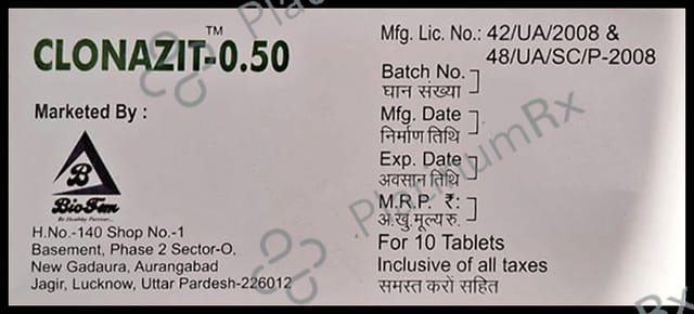 Clonazit 0.50 Tablet MD