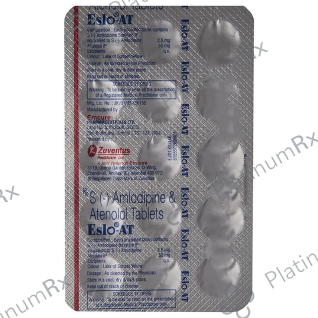 Eslo AT 2.5/50mg Tablet 15s
