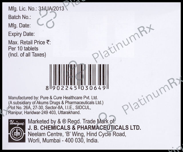 Cilacar TM 10/50/40mg Tablet ER 10s