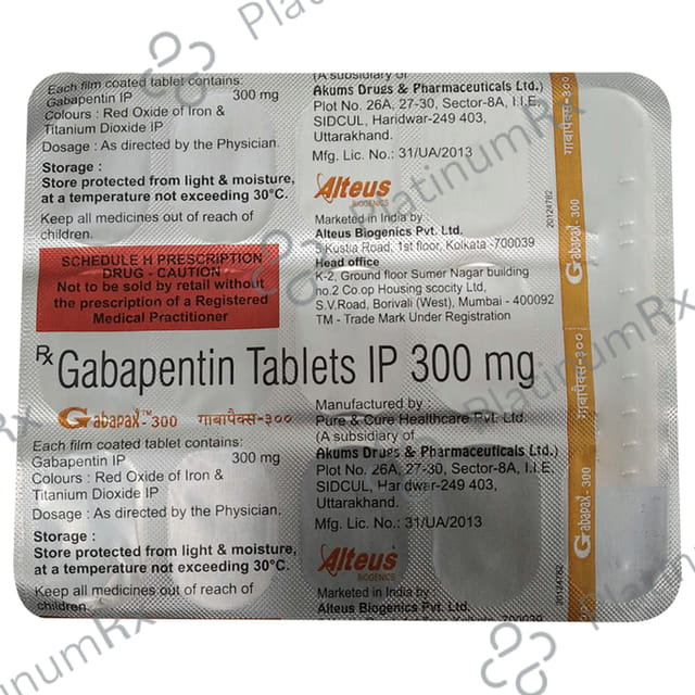 Gabapax 300mg Tablet 15s