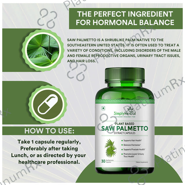 Simply Herbal Saw Palmetto Extract Capsule