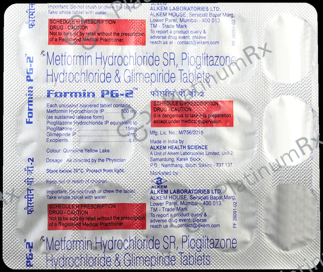 Formin PG 2/500/15mg Tablet SR 15s