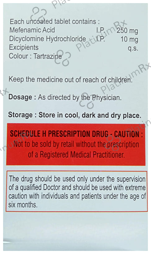 Mefilab Spas 10mg/250mg Tablet