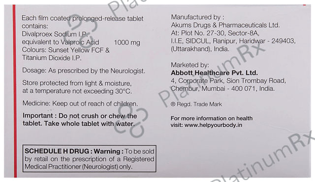 Valance OD PR 1000mg Tablet 15s