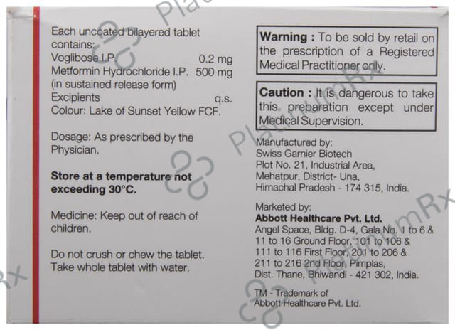 PPG Met 500/0.2mg Tablet SR 10s