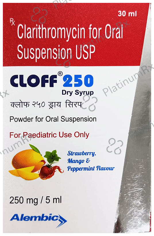 Cloff 250mg Strawberry Mango & Peppermint Dry Syrup 30ml