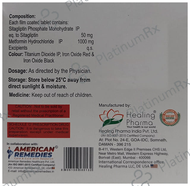 Sitasmart-M 50/1000 Tablet