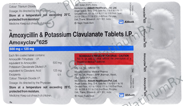 Amoxyclav 625mg Tablet 10s