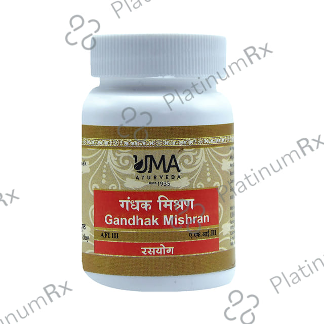 Uma Ayurveda Gandhak Mishran Tablet 40 tablets