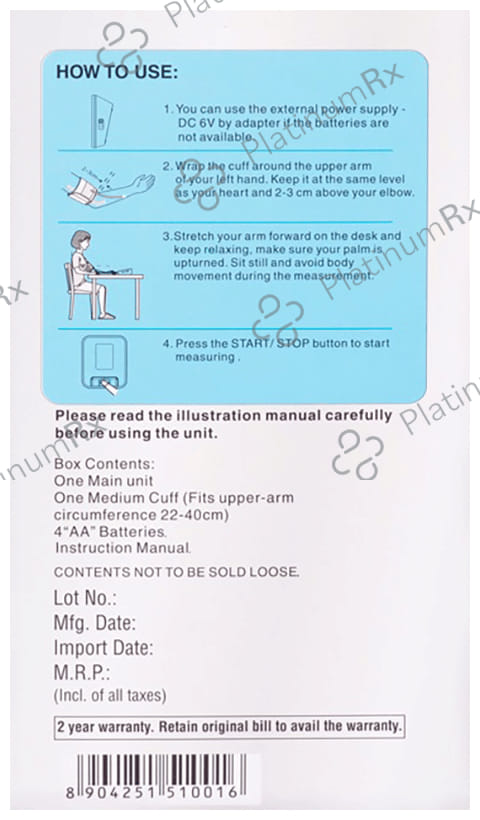 Rosscare Digital Automatic BP Monitor 1s