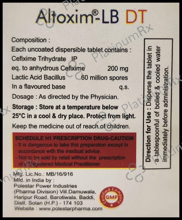 Altoxim LB 200mg LB DT Tablet 10s