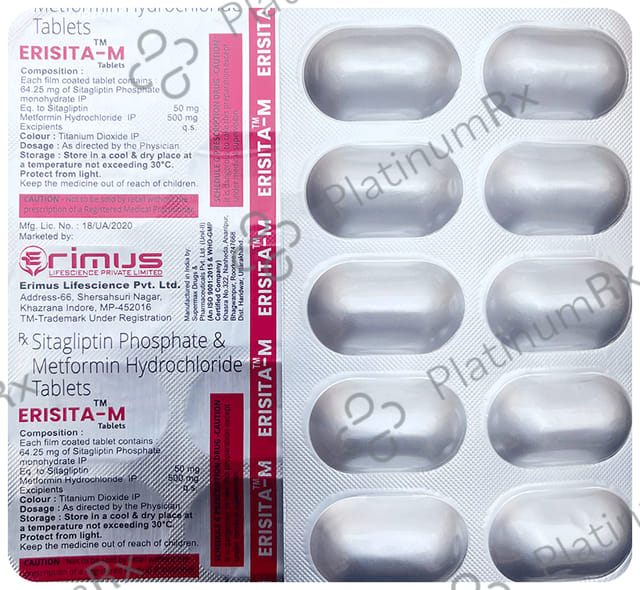 Erisita 500/50mg M Tablet 10s