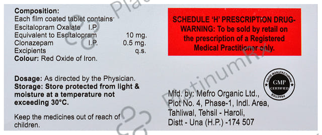 Anxopram Plus 0.5/10mg Tablet 10s