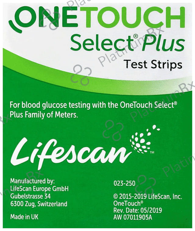 OneTouch Select Plus Test Strip Green 50s