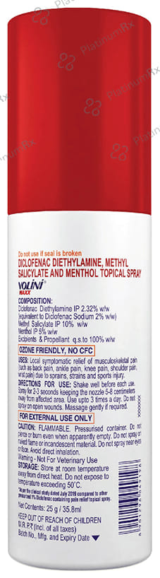 Volini Maxx for instant relief from severe pain Spray 25gm