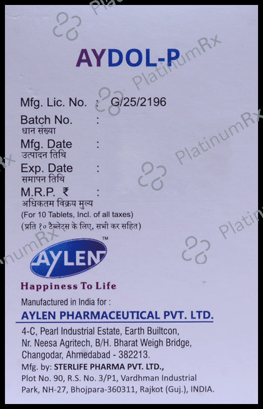 Aydol P 100mg/325mg Tablet