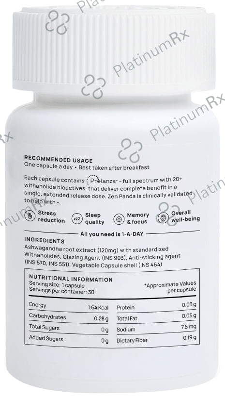 Nature & Thought Zen Panda Ashwagandha Capsule for All Day Stress Management Support 60 capsules