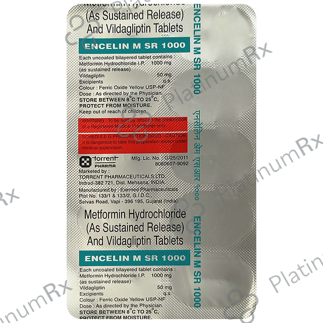 Encelin M SR 1000/50mg Tablet 10s
