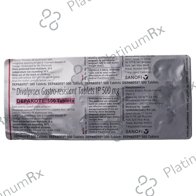 Depakote 500mg Tablet SR 15s