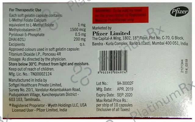 Folvite DHA Soft Gelatin Capsule 10s