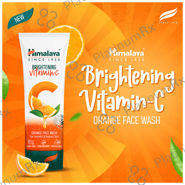 Himalaya Brightening Vitamin C Face Face Wash Orange 100 ml