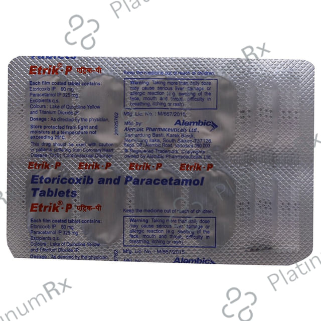 Etrik P 60/325mg Tablet 10s
