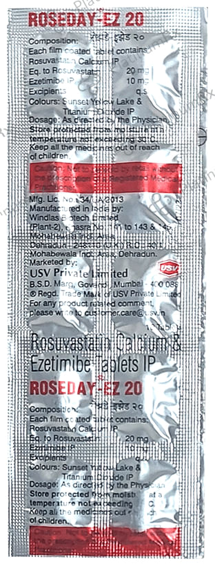 Roseday EZ 10/20mg Tablet 10s
