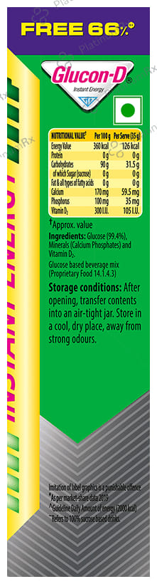 Glucon D with Glucose Flavour Regular 125gm
