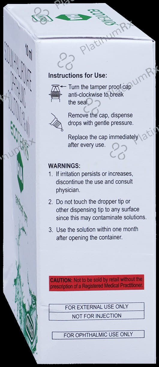 Ecotears HA 0.1% Ophthalmic Solution 10ml