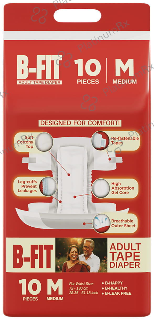 B Fit Economy Adult Diapers Medium 10s