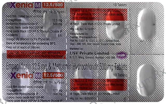 Xenia M 12.5/500mg Tablet 10s